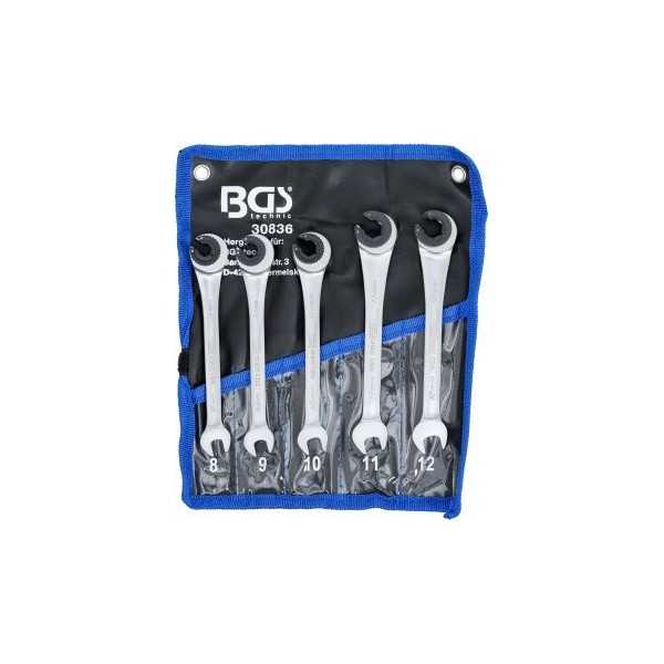 Jeu de clÃ©s mixtes Ã  cliquet ouvertes 5 piÃ¨ces