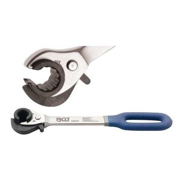 ClÃ© Ã  tuyauter Ã  cliquet ouverte 9 mm