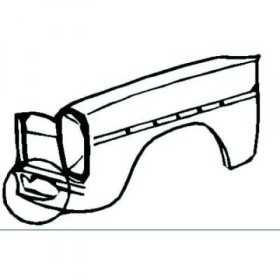 Aile DROIT W115. 73 76          AUCH COUPE`