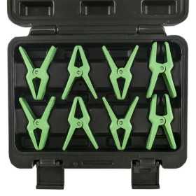 JEU DE 8 PINCES PLATES AVEC LE FIXATEUR POUR LES TUYAUX FLEXIBLES