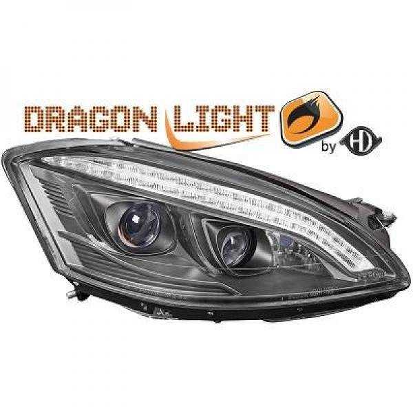 ENSEMBLE DE PHARES DESIGN W221. 06 09    KLARGLAS/SCHWARZ