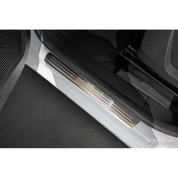 Seuils de portes inox pour Renault Kangoo III & Nissan Townstar & Mercedes Citan 2021- Lines' 4-piÃ¨ces
