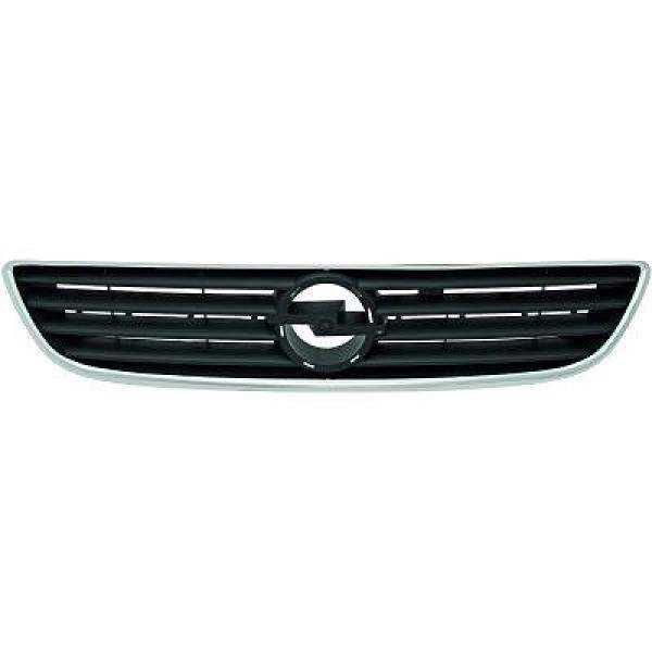 GRILLE AVANT ZAFIRA. 99 05        CHROM/SCHWARZ