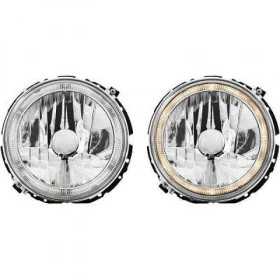 ENSEMBLE DE PHARES DESIGN GOLF. 74 83    H4 KLARGLAS CHROM