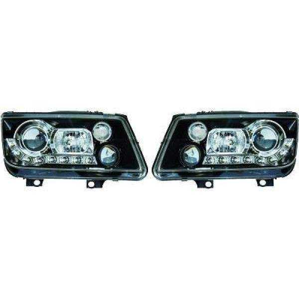 Phares adaptÃ©s a VW Bora 98-05 DRL Optic Black