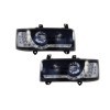 Les phares LED DRL adaptés au VW T4 Transporter 1990-2003 Black | D...