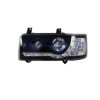 Les phares LED DRL adaptés au VW T4 Transporter 1990-2003 Black | D...