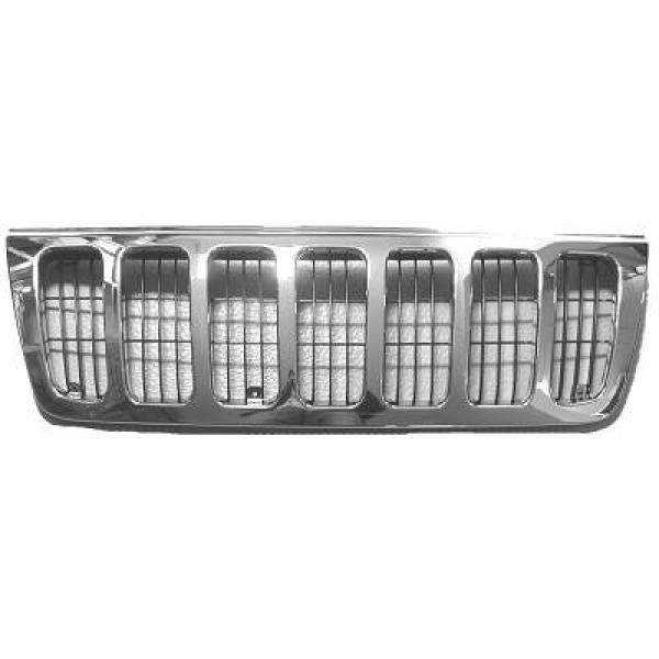 GRILLE AVANT GD.CHEROKEE. 99 03          CHROM/SCHWZ