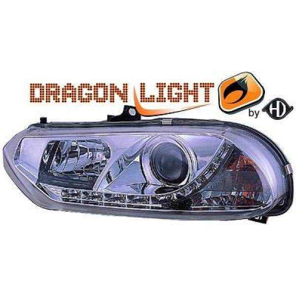 SET PROJECTEUR DESIGN ALFA 156 97 03       KLARGLAS/CHROM