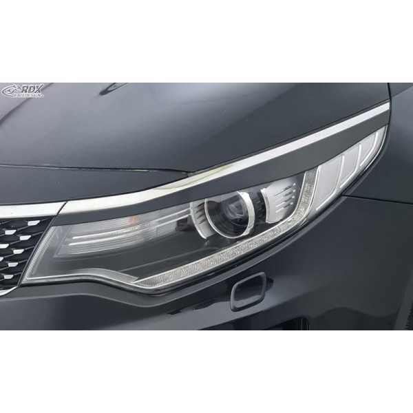 Spoilers de phares sur mesure pour Kia Optima (JF) 2015- (ABS) | RD...